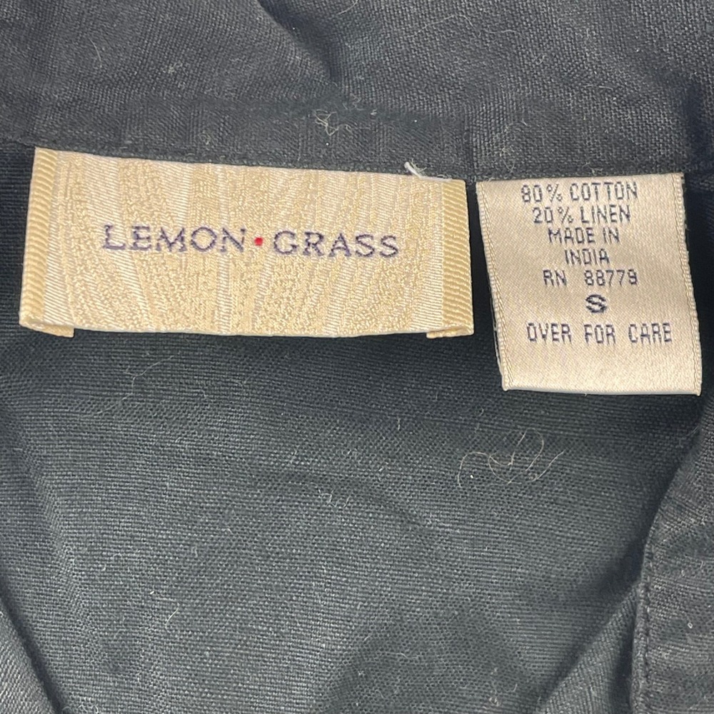 Lemon Grass Safari Animal‎ Embroidered Sleeveless Button Up Shirt Women's Small - Picture 5 of 6